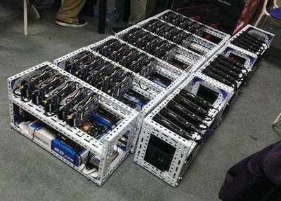 Modern Mining Farm Utilizing High-Efficiency Bitcoin Miners