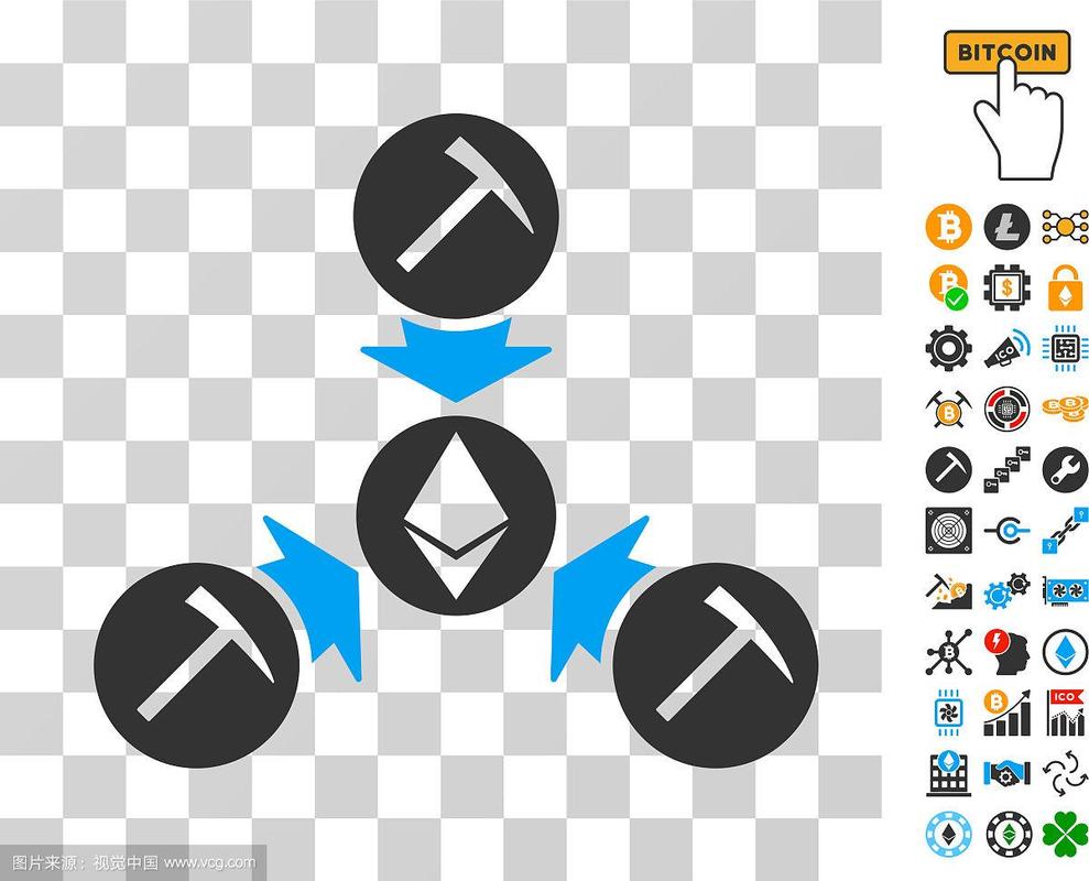 Visual representation of blockchain technology and cryptocurrency mining